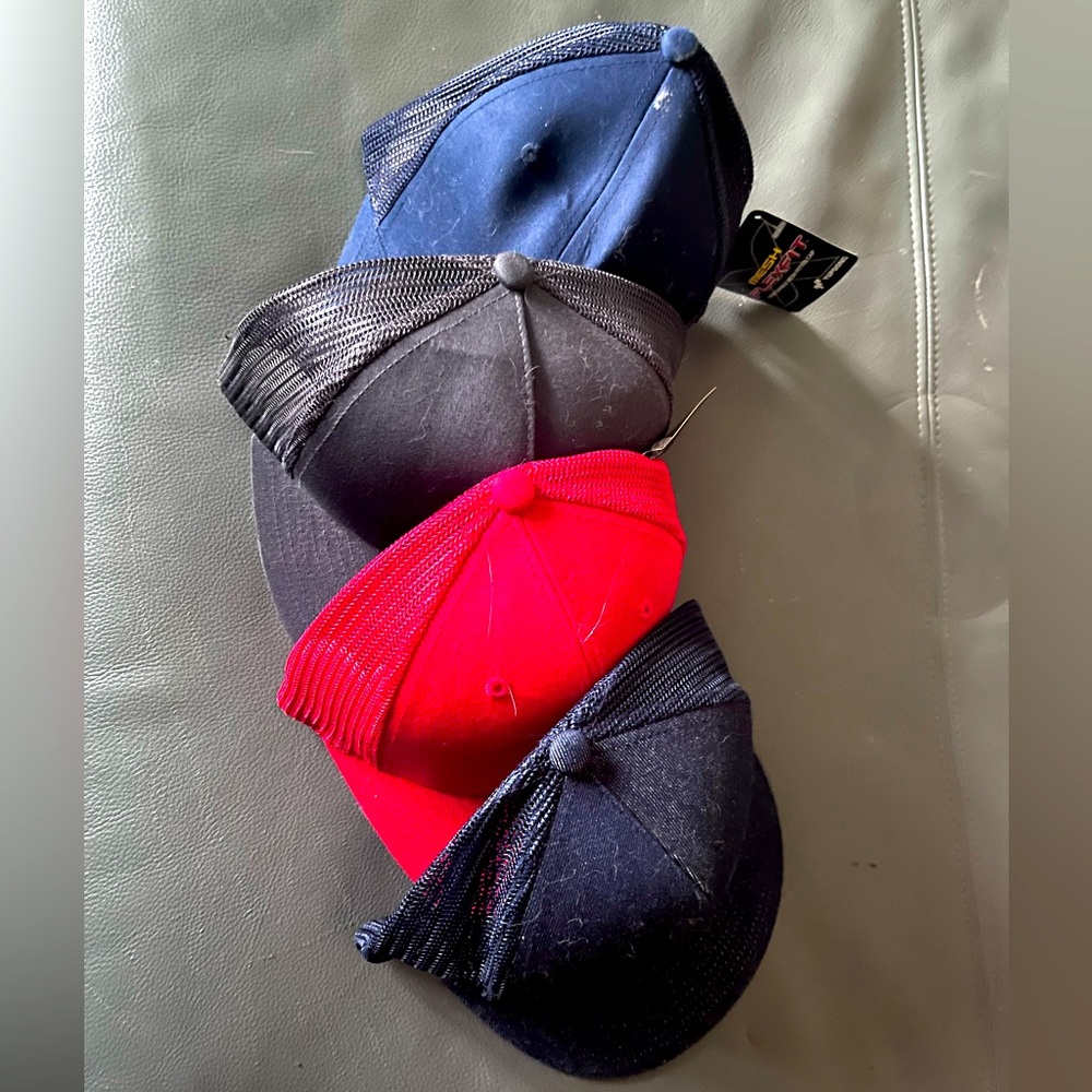 4 trucker style blank hats bundle. All brand new hats some still have tags!